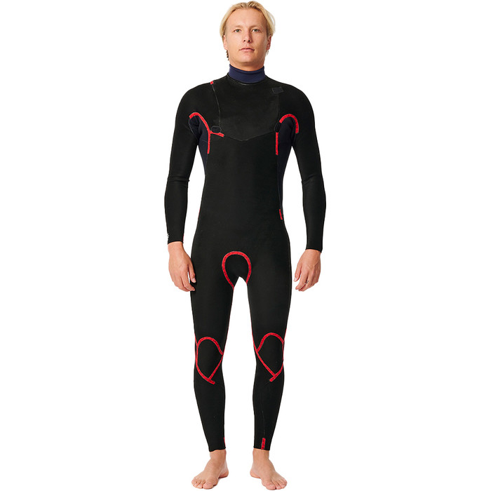 2024 Rip Curl Mens Dawn Patrol Performance 3/2mm Chest Zip Wetsuit 15EMFS - Black